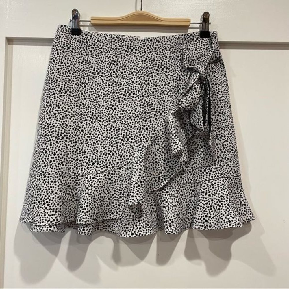 Big Change Skirt in Leopard Print Ruffle Skirt - M (US‎ 6)